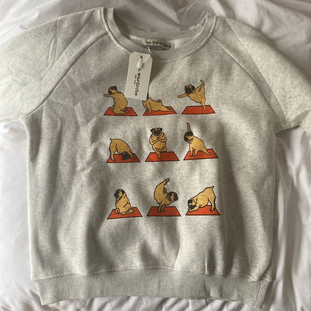 Pug Yoga crewneck sweatshirt